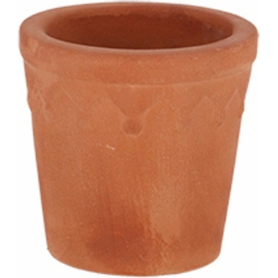 Esschert Design Terakotový kvetináč s reliéfnym vzorom - 9 cm