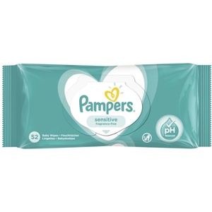 Pampers Мокри кърпички Pampers Sensitive - 52 броя