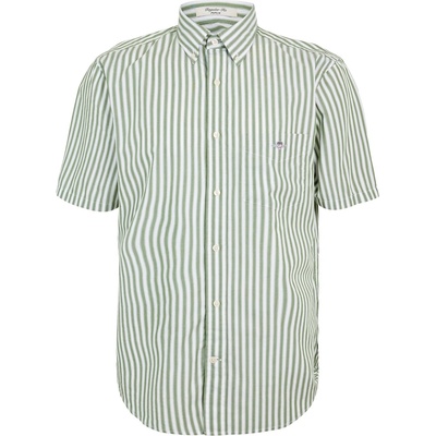 Gant Риза с къс ръкав Gant Men's Plain Short Sleeve Shirt - Herb Green 354