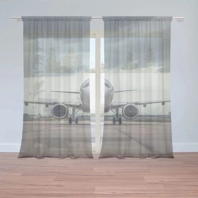 Sablio Záclony Lietadlo na pristávacej dráhe: 2ks 150x250cm
