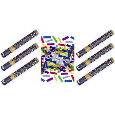 Konfety 40cm metalické farebné mix