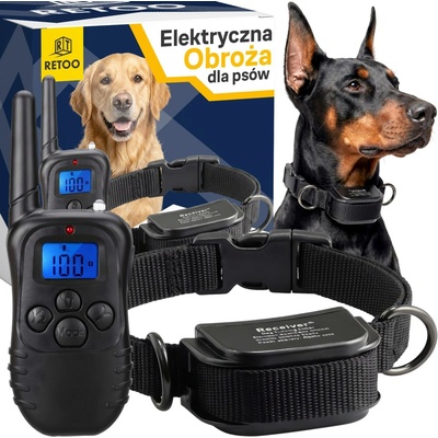 Retoo Výcvikový obojek pro psa s dálkovým ovládáním voděodolný