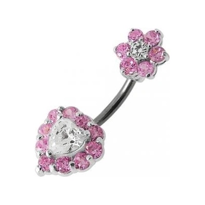 Šperky4U stříbrný piercing do pupíku BP01105-P