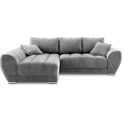 Windsor & Co Sofas so zamatovým poťahom Nuage ľavý roh Sivá