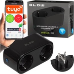 BLOW TUYA двоен интелигентен контакт с WiFi управление, черен (72-078#)