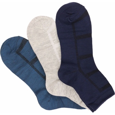 Pesail ponožky bavlnené polovysoké ZH 612 3bal viacfarebná