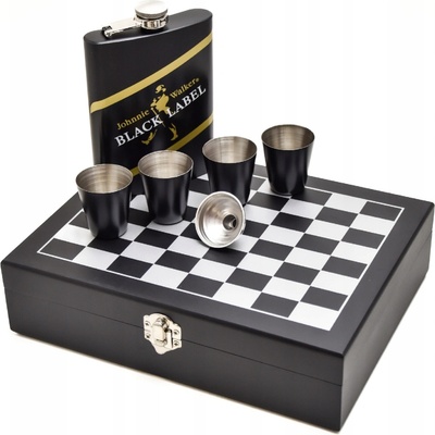GT GUOTAI Ploskačka v darčekovej kazete black label so šachom 240 ml