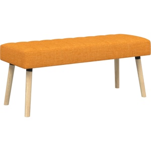 vidaXL Пейка с канали Тъмен жълт 110 x 40 x 46 cm Текстил (42038496)