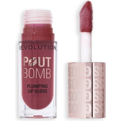 Revolution Lesk na pery Pout Bomb Plumping Lip Gloss Wild Mauve Pink 4,6 ml