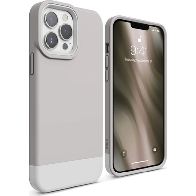 elago Glide Case - удароустойчив силиконов (TPU) калъф за iPhone 13 Pro Max (сив-бял)