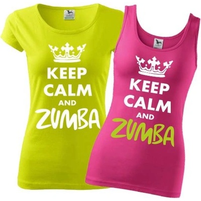 Fajntričko tílko Keep Calm and Zumba tyrkysová modrá – Zbozi.Blesk.cz