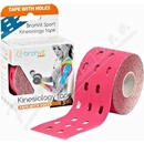 BronVit Sport Kinesio Tape děrovaný tejpovací páska růžová 5cm x 5m