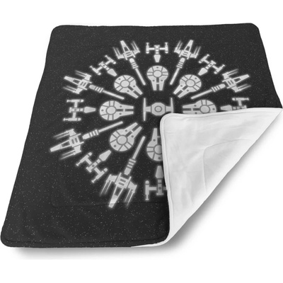 Sablio Detská deka pre bábätko Star Wars Vesmírné lodě