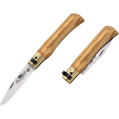 OLD BEAR S - STAINLESS STEEL, OLIVE HANDLE, ROUNDED TIP BLADE 9357/17_LU