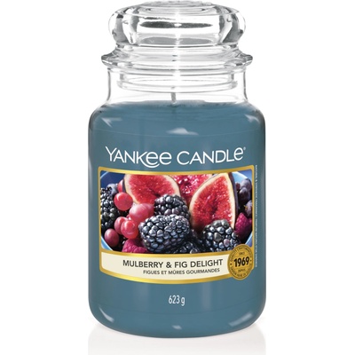 scented candle in a glass (large) | Mulberry & Fig Delight | Candle with a long burning time of up to 150 hours Perfect gifts for women - 5038581016498