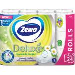 Zewa Тоалетна хартия Zewa de luxe Camomile comfort, 3-слойна, 19, 3 м, 24 бр
