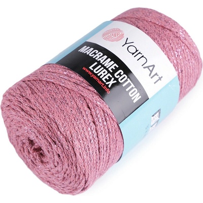 Pletací příze Macrame Cotton lurex 250 g Varianta: 7 (743) starorůžová, Balení: 1 ks 47192/108950/216858