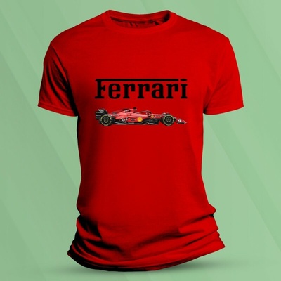 Sandratex Bavlněné dětské tričko Ferrari F1 Červená