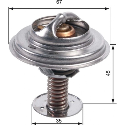 Termostat, chladivo GATES TH45682G1