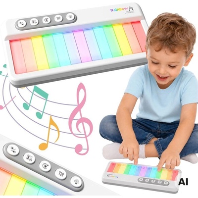 Woopie dúhové dotykové piano s podsvietením a režimom učenia