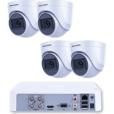 HIKVISION Комплект ZK41820E 4 Камери Full HD с EXIR 2.0 20m и AcuSense (ZK41820E)