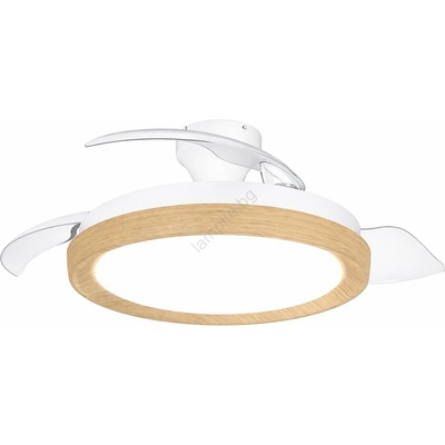 Philips - Димируемо LED таванно осветително тяло с вентилатор BLISS LED/35W/230V кафяво + дистанционно управление (P7324)