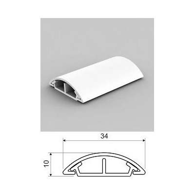 KOPOS Pvc кабелен канал за монтаж върху под с ширина 35мм, бял, lo35hd (0107810001)