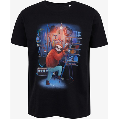 DOBRO Черна мъжка тениска с принт Zoot DOBRO. Ленивец DOBRO | Cheren | МЪЖЕ | L