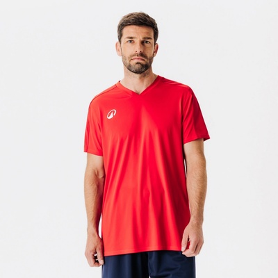 Kipsta Futbalový dres Essentiel s krátkym rukávom červený