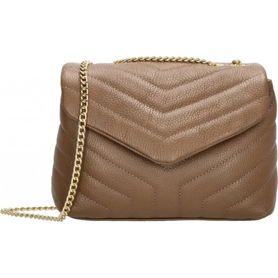 luxusná kožená crossbody kabelka "Eminence" Hnedá