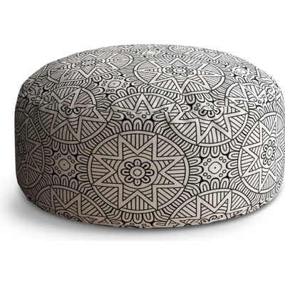 Sablio Taburet Circle Hvězdy mehendi: 38x48 cm