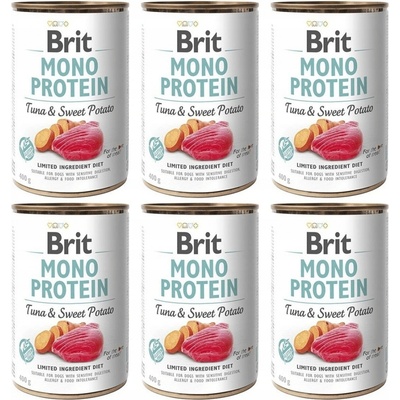 Brit Mono Protein Tuna & Sweet Potato 6 x 400 g