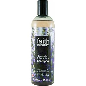 Faith in Nature prírodný šampón Levanduľa a Pelargonie 400 ml