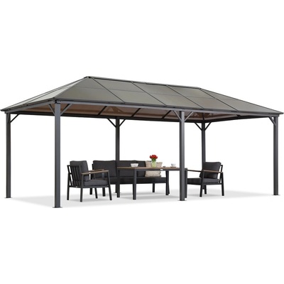 Garden Point altánok Milos 3x6 m s moskytiérou sivý