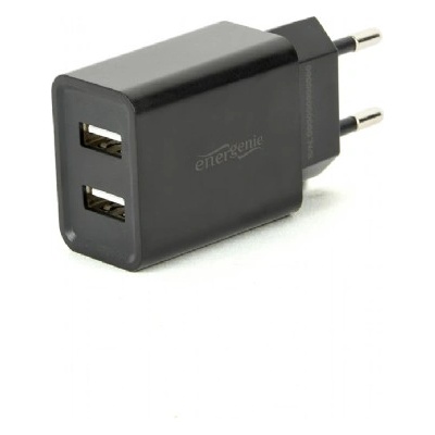 Gembird Зарядно у-во Gembird 2-port universal USB charger, 2.1 A, черен (EG-U2C2A-03-BK)