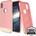 Prodigee Fit Pro Case - хибриден слайдер кейс за iPhone XS, iPhone X (розов-златист)