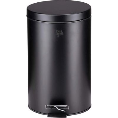 Dirt Devil Pedálový 12 l Soft Close Kulatý Nerezová ocel Černý