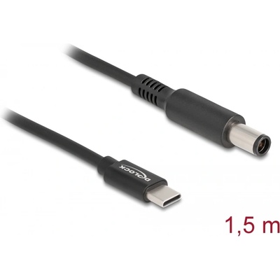 Delock Заряден кабел за лаптоп USB Type-C мъжки - Dell 7, 4 x 5, 0 мм мъжки (87975)