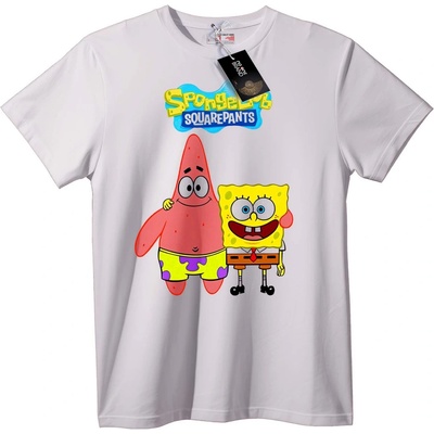 NOONEBRAND Тениска SpongeBob & Patrick - L, White