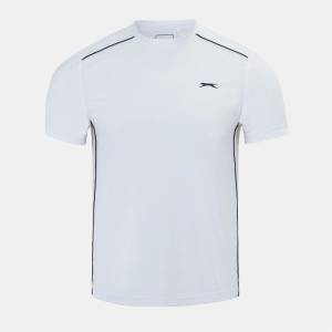 Slazenger Тениска Slazenger Men's Tennis Tech Short Sleeve Performance T-Shirt - White