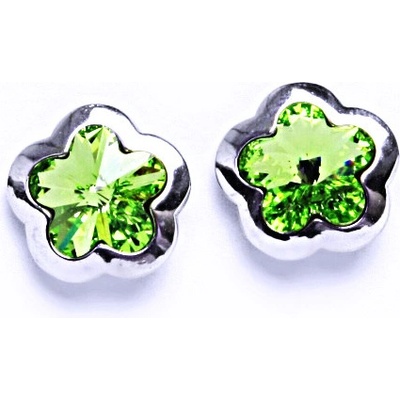 Čištín na šroubek s krystalem Swarovski peridot NŠ 1296