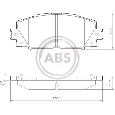 A.B.S. Sada brzdových platničiek kotúčovej brzdy 37542