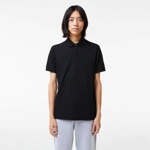 LACOSTE Блуза с яка LACOSTE Paris Polo Shirt - Black 031