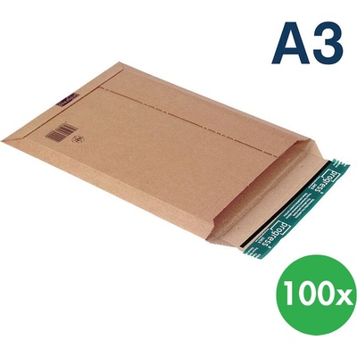Kartonové zásilkové obálky z lepenky A3D, 100 ks