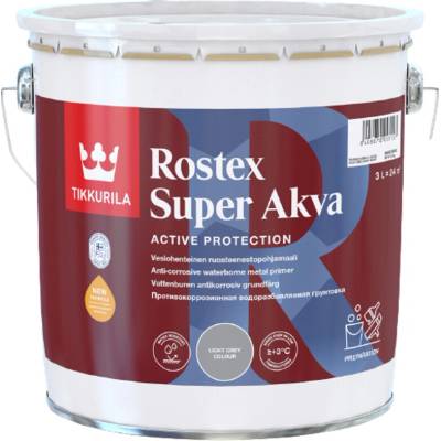 TIKKURILA DECO ROSTEX SUPER AKVA Základní nátěr na kov 3 L