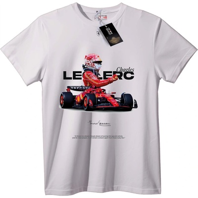 NOONEBRAND Тениска F1 Ferrari Charles Leclerc - 2XL, Black
