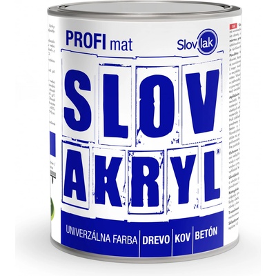Slovakryl Profi Mat čierny 0199/RAL9005 0,75kg