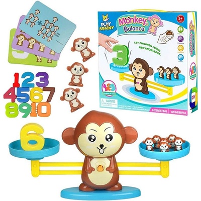 CoolCeny Vzdelávacia hra Monkey Balance Hnedá