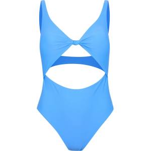 Jack Wills Бански костюм Jack Wills Women's Embroidered Padded Scoop Neck Swimsuit - Marine