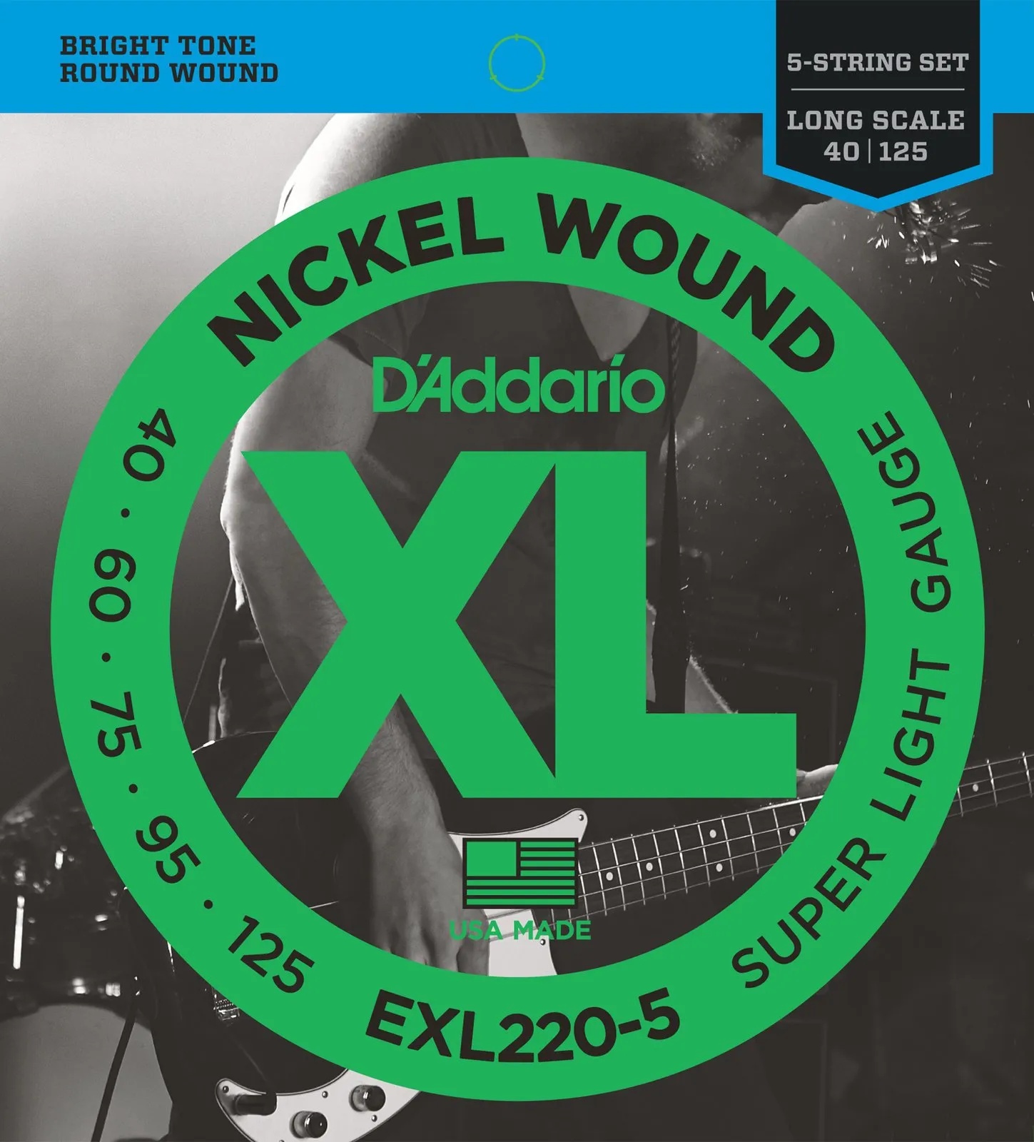 D'Addario EXL220-5 Струни за 5-струнна бас китара